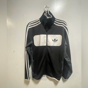 adidas Black & White Trefoil Track Jacket